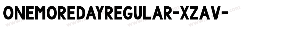 OneMoreDayRegular-xZaV字体转换