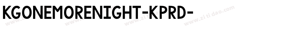 KgOneMoreNight-KpRD字体转换
