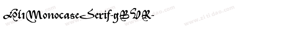 Kl1MonocaseSerif-gBVR字体转换