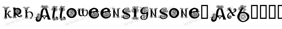 KrHalloweenSignsOne-AxB7字体转换