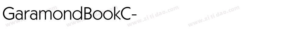 GaramondBookC字体转换