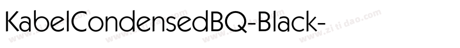 KabelCondensedBQ-Black字体转换