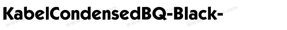 KabelCondensedBQ-Black字体转换
