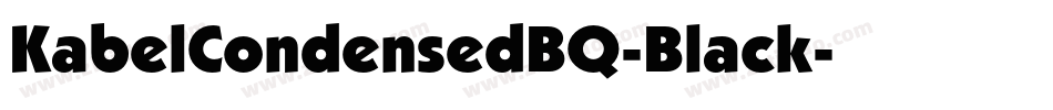 KabelCondensedBQ-Black字体转换