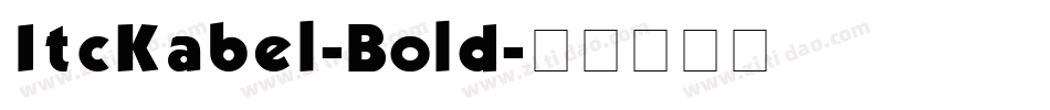 ItcKabel-Bold字体转换