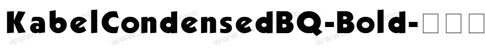 KabelCondensedBQ-Bold字体转换