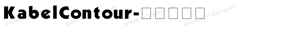 KabelContour字体转换