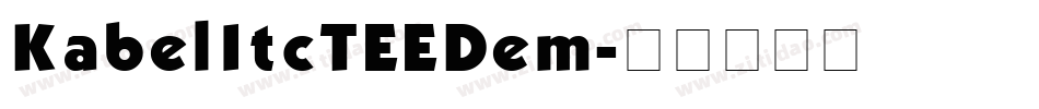 KabelItcTEEDem字体转换