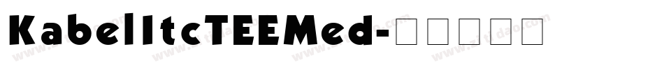 KabelItcTEEMed字体转换