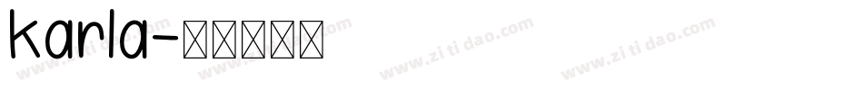 karla字体转换