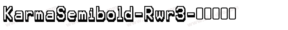 KarmaSemibold-Rwr3字体转换