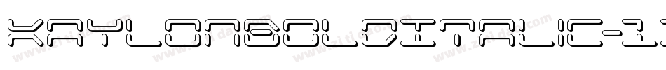 KaylonBoldItalic-13g0字体转换