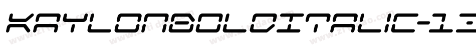 KaylonBoldItalic-13g0字体转换