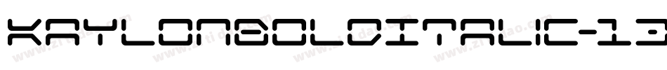 KaylonBoldItalic-13g0字体转换