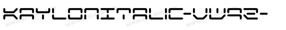 KaylonItalic-vW9Z字体转换