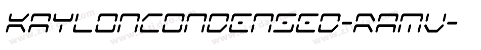 KaylonCondensed-RamV字体转换
