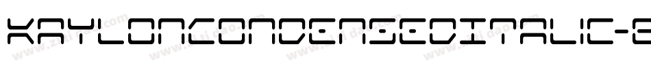 KaylonCondensedItalic-BKMB字体转换
