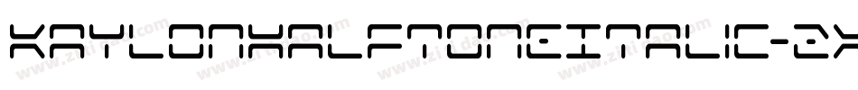 KaylonHalftoneItalic-2xpW字体转换