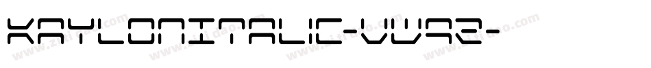 KaylonItalic-vW9Z字体转换