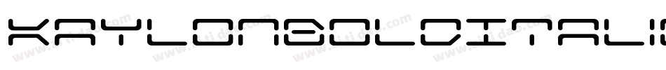 KaylonBoldItalic-13g0字体转换
