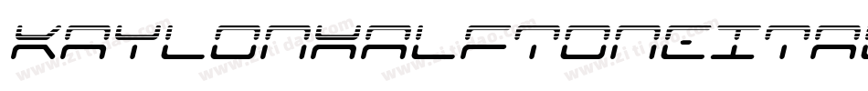 KaylonHalftoneItalic-2xpW字体转换