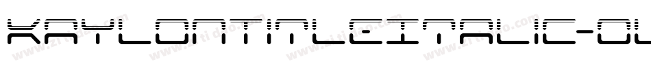 KaylonTitleItalic-oLmq字体转换