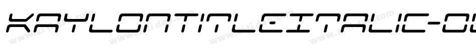 KaylonTitleItalic-oLmq字体转换