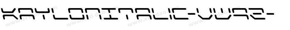 KaylonItalic-vW9Z字体转换