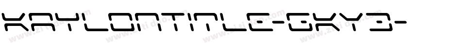 KaylonTitle-gKY3字体转换