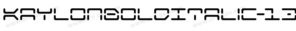 KaylonBoldItalic-13g0字体转换