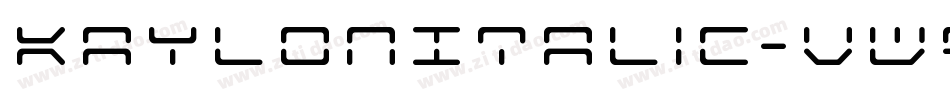 KaylonItalic-vW9Z字体转换