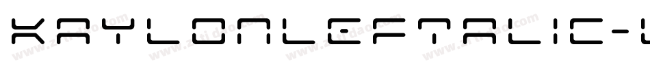 KaylonLeftalic-wa02字体转换