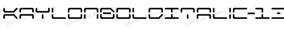 KaylonBoldItalic-13g0字体转换