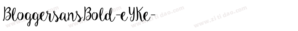 BloggersansBold-eYKe字体转换