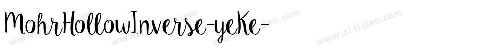 MohrHollowInverse-yeKe字体转换