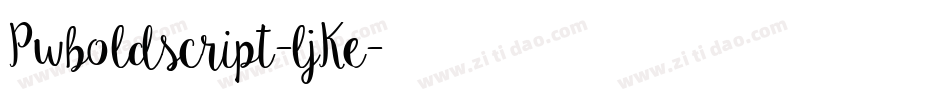Pwboldscript-ljKe字体转换