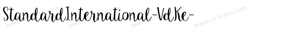 StandardInternational-VdKe字体转换