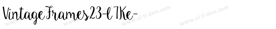 VintageFrames23-l7Ke字体转换