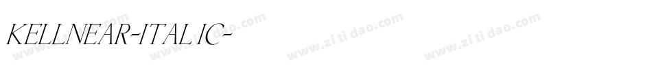 Kellnear-Italic字体转换