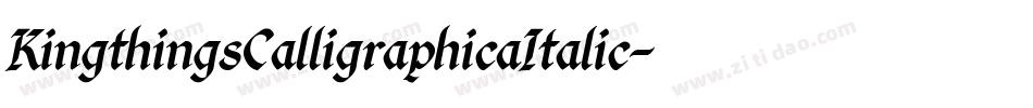 KingthingsCalligraphicaItalic-WJo4字体转换