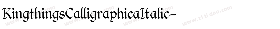 KingthingsCalligraphicaItalic-WJo4字体转换