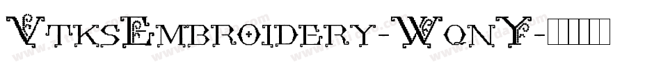 VtksEmbroidery-WqnY字体转换