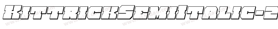 KittrickSemiItalic-2xxo字体转换