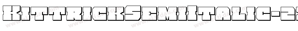KittrickSemiItalic-2xxo字体转换