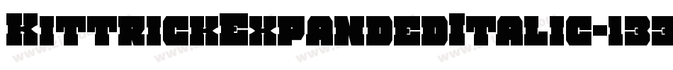 KittrickExpandedItalic-133v字体转换