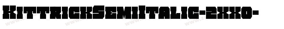 KittrickSemiItalic-2xxo字体转换
