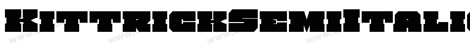 KittrickSemiItalic-2xxo字体转换