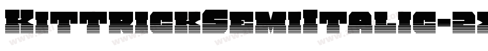 KittrickSemiItalic-2xxo字体转换