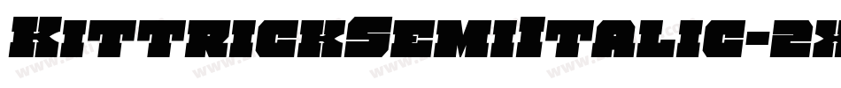 KittrickSemiItalic-2xxo字体转换