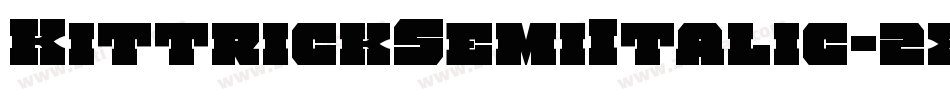 KittrickSemiItalic-2xxo字体转换